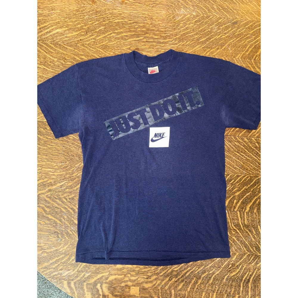 Vintage 90s Nike Gray Tag Just Do It T Shirt Single Stitch USA Distressed L